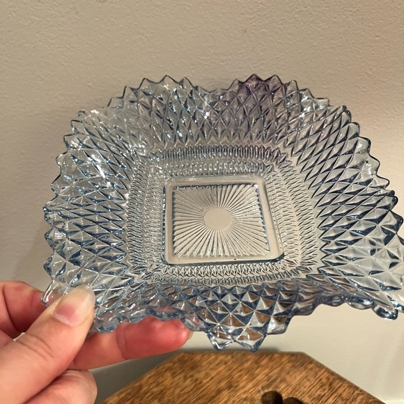 Jewelry holder dish depression glass catch all decorative Glass Bowl far… - Picture 3 of 6